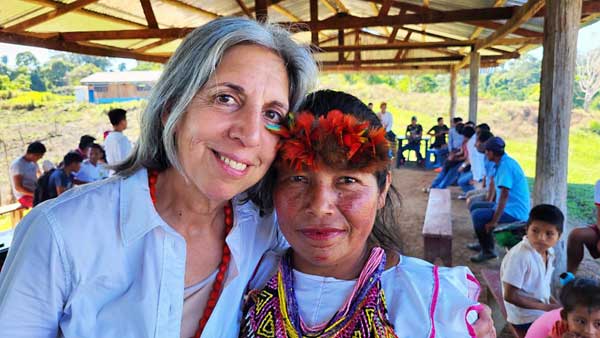 Nancy with Shawi woman, Marina, Native Village of Louis Terry, High Amazon, Loreto